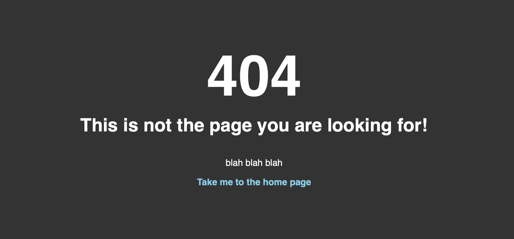 Custom 404 error page